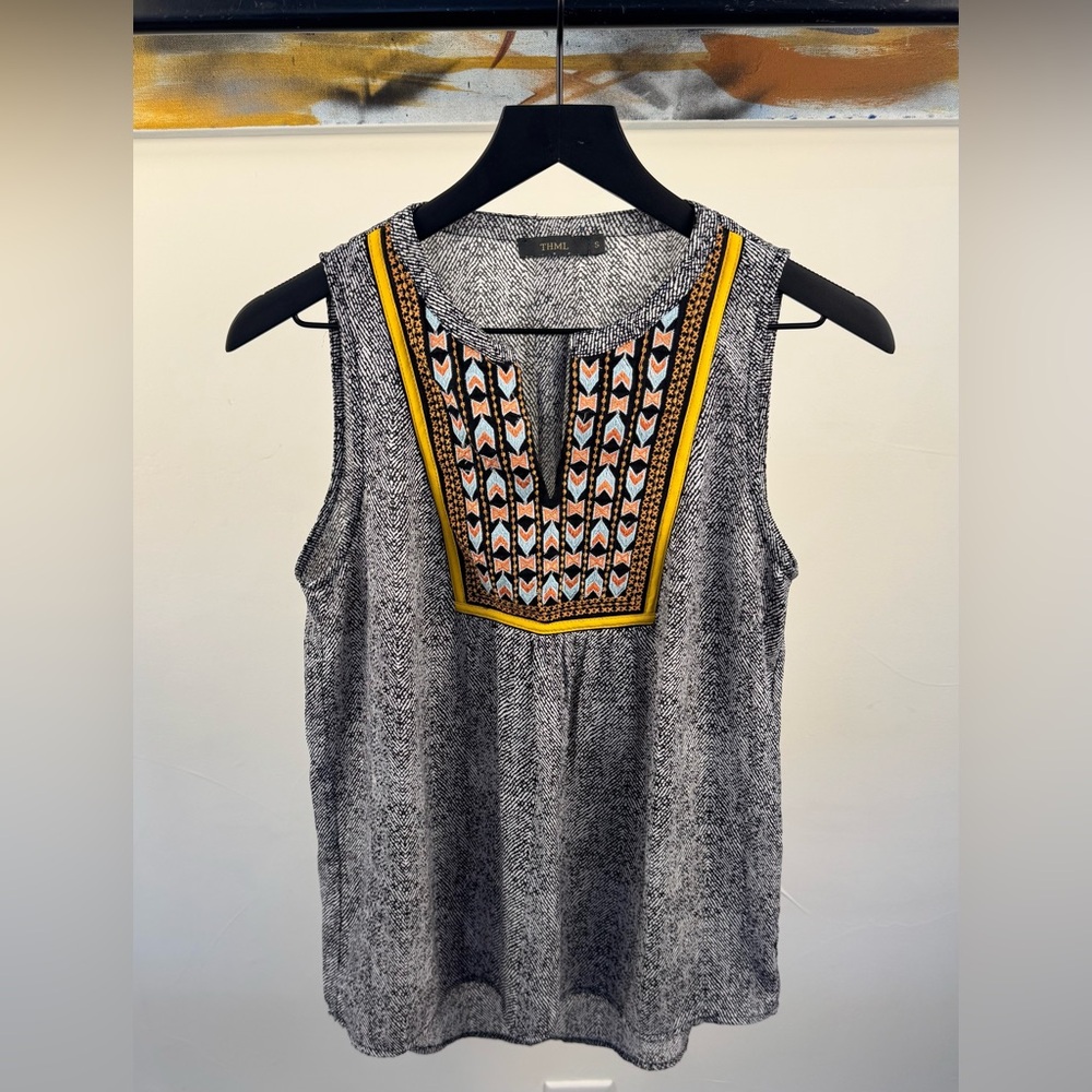 THML Embroidered Sleeveless Top – Size S